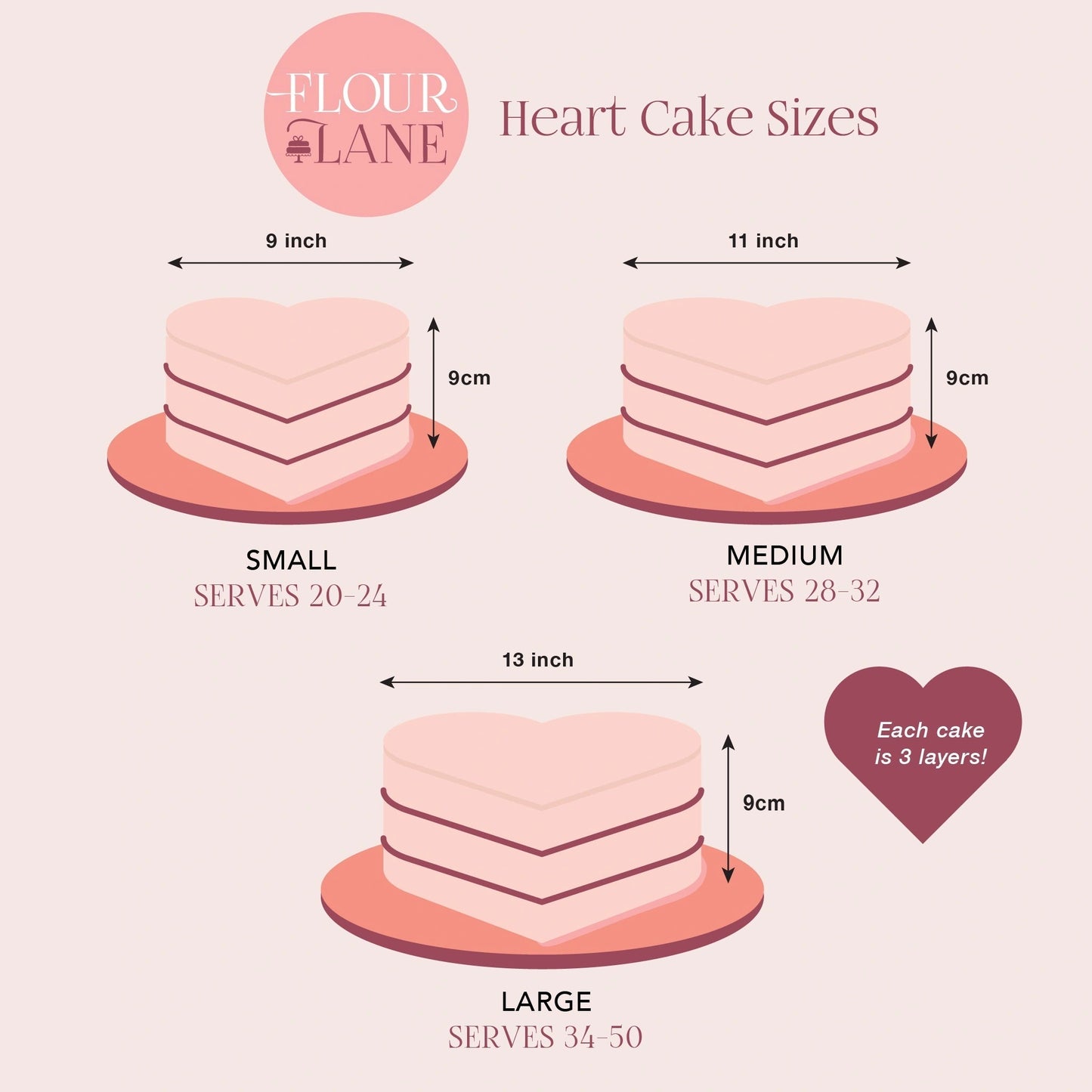 Flirty Flamingo Heart Cake - Flour Lane